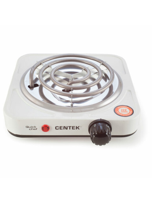 Настольная электрическая плита CENTEK CT-1508, 1000 Вт, 1 конфорка, 5 режимов нагрева, белая