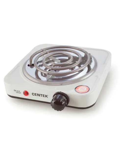 Настольная электрическая плита CENTEK CT-1508, 1000 Вт, 1 конфорка, 5 режимов нагрева, белая