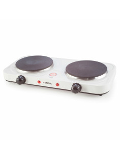 Настольная электрическая плита CENTEK CT-1507, 2000 Вт, 2 конфорки, 5 режимов нагрева, белая