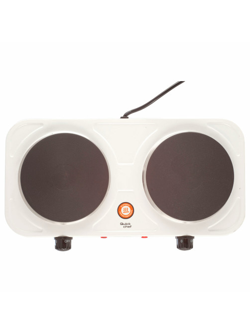 Настольная электрическая плита CENTEK CT-1507, 2000 Вт, 2 конфорки, 5 режимов нагрева, белая