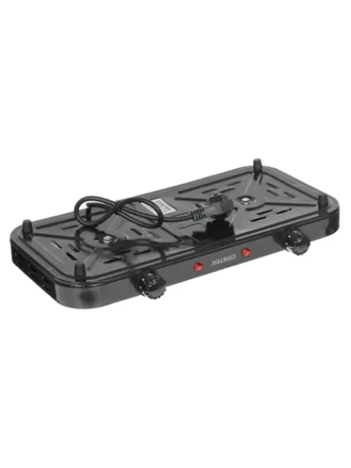 Настольная электрическая плита CENTEK CT-1507, 2000Вт, 2 конфорки, 5 режимов нагрева, черная, CT-1507 Black