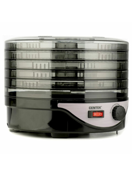Сушилка для овощей CENTEK CT-1658, объём 4 л, 270 Вт, 5 поддонов, механическое управление, черная