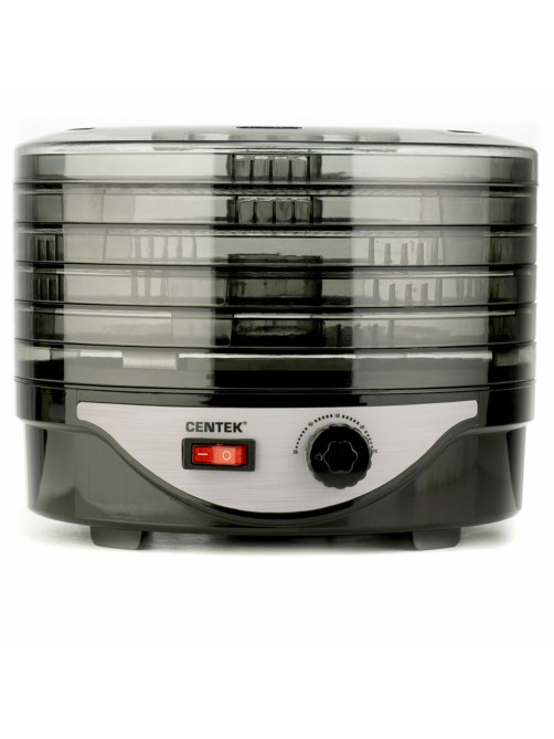 Сушилка для овощей CENTEK CT-1658, объём 4 л, 270 Вт, 5 поддонов, механическое управление, черная