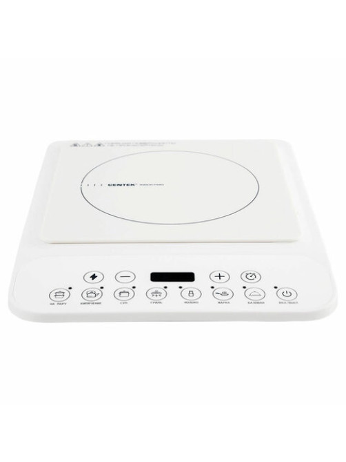 Настольная индукционная плита CENTEK CT-1517, 2000 Вт, 7 программ, электронное управление, белая, CT-1517 White
