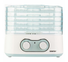 Сушилка для овощей CENTEK CT-1659, объём 5 л, 270 Вт, 5 поддонов, механическое управление, белая, CT-1659 White