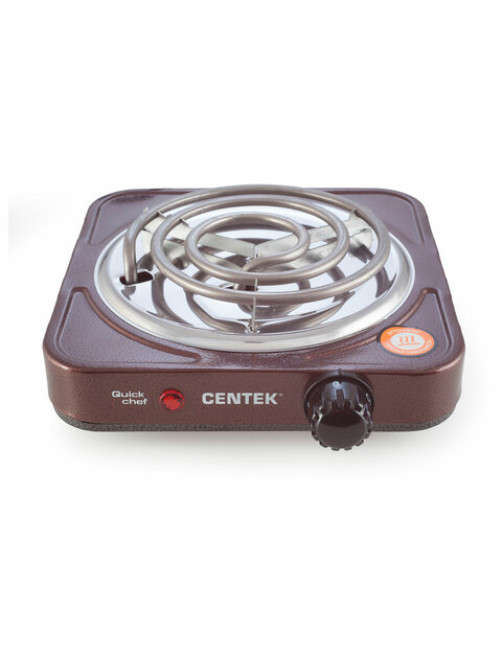 Настольная электрическая плита CENTEK CT-1508, 1000 Вт, 1 конфорка, 5 режимов нагрева, коричневая, CT-1508 Siberia