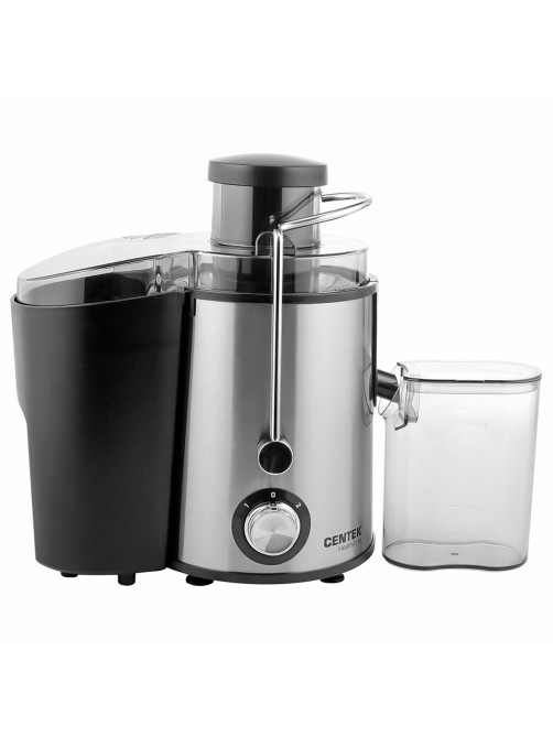 Соковыжималка CENTEK CT-1209, 600 Вт, стакан 0,5 л, емкость для жмыха 1,5 л, металл, сталь/черный