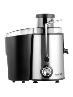 Соковыжималка CENTEK CT-1209, 600 Вт, стакан 0,5 л, емкость для жмыха 1,5 л, металл, сталь/черный