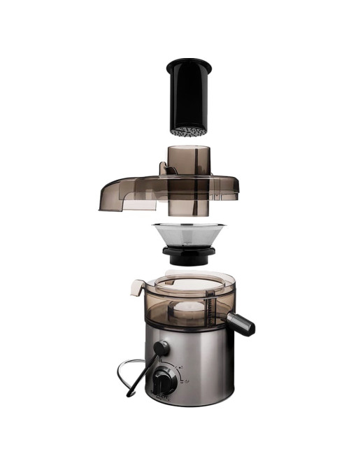 Соковыжималка SCARLETT SC-JE50S18, 800 Вт, стакан 0,6 л, емкость для жмыха 1 л, пластик, сталь/черный