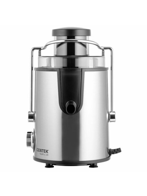 Соковыжималка CENTEK CT-1209, 600 Вт, стакан 0,5 л, емкость для жмыха 1,5 л, металл, сталь/черный