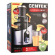 Соковыжималка CENTEK CT-1212, 1200 Вт, стакан 1,1 л, емкость для жмыха 1,7 л, металл, сталь/черный