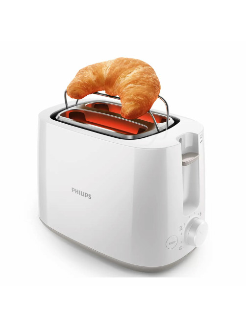 Тостер PHILIPS HD2581/00, 830 Вт, 2 тоста, 8 режимов, пластик, белый