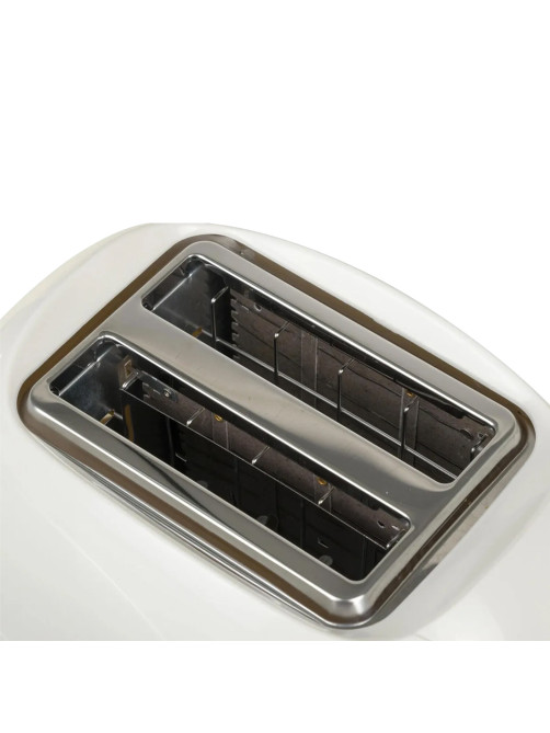 Тостер POLARIS PET 0702L, 750 Вт, 2 тоста, 6 режимов, механическое управление, пластик, белый, 03277