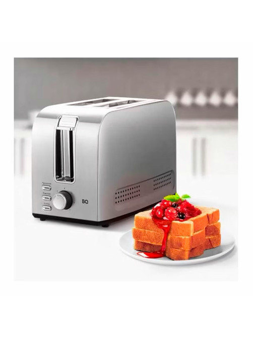 Тостер BQ (БИ-КЬЮ) T1009, 800 Вт, 2 тоста, 7 режимов, металлический, 86197956