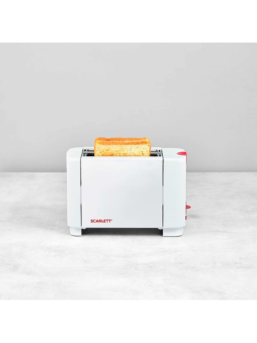 Тостер SCARLETT SC-TM11013, 650 Вт, 2 тоста, 6 режимов, сталь, белый