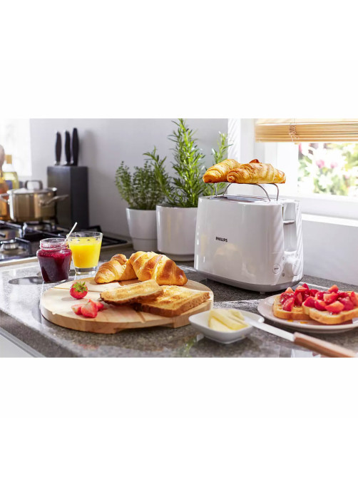 Тостер PHILIPS HD2581/00, 830 Вт, 2 тоста, 8 режимов, пластик, белый