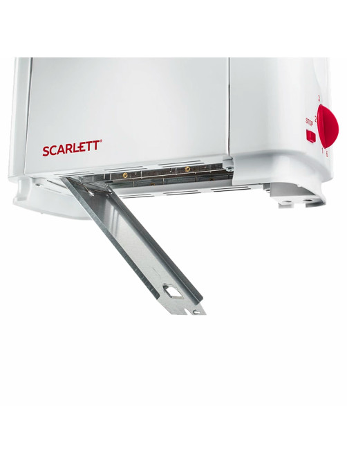 Тостер SCARLETT SC-TM11013, 650 Вт, 2 тоста, 6 режимов, сталь, белый