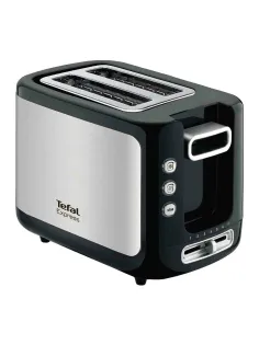 Тостер TEFAL TT365031, 850 Вт, 2 тоста, 7 режимов, механическое управление, металл/пластик, серебристый/черный, 7211002582