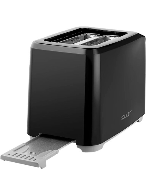Тостер SCARLETT SC-TM11020, 700 Вт, 2 тоста, 7 режимов, механическое управление, пластик, черный