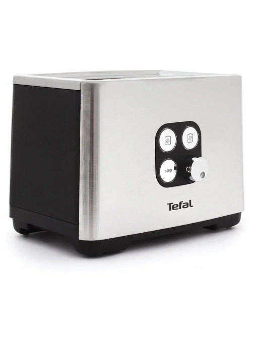 Тостер TEFAL TT420D30, 900 Вт, 2 тоста, 7 режимов, сталь, серебристый, 8000035884