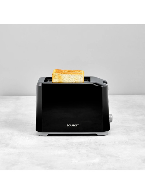 Тостер SCARLETT SC-TM11020, 700 Вт, 2 тоста, 7 режимов, механическое управление, пластик, черный