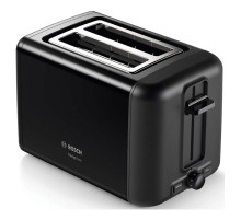 Тостер BOSCH TAT3P423, 970 Вт, 2 тоста, 5 режимов, металл, черный