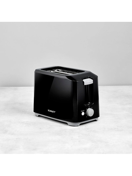 Тостер SCARLETT SC-TM11020, 700 Вт, 2 тоста, 7 режимов, механическое управление, пластик, черный