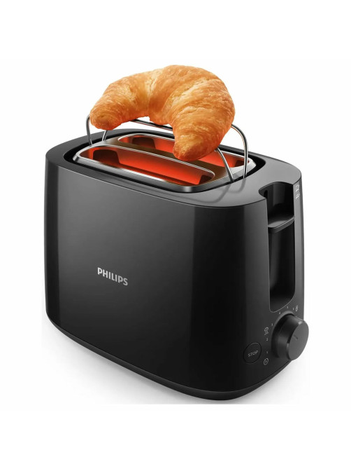 Тостер PHILIPS HD2581/90, 830 Вт, 2 тоста, 8 режимов, пластик, черный