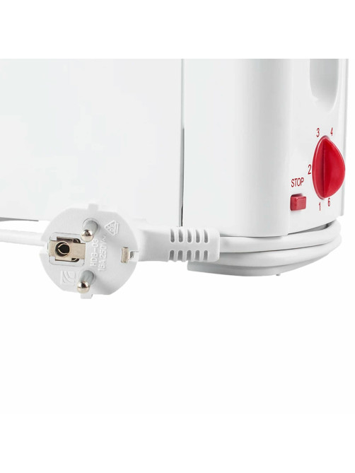 Тостер SCARLETT SC-TM11013, 650 Вт, 2 тоста, 6 режимов, сталь, белый