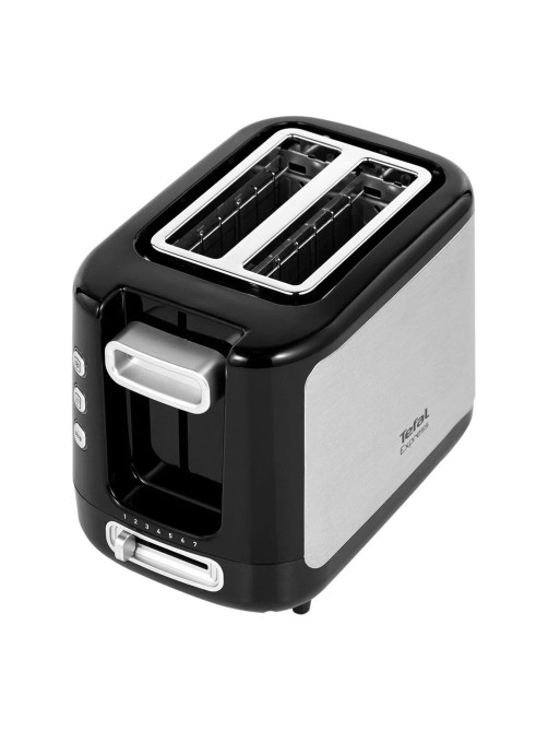 Тостер TEFAL TT365031, 850 Вт, 2 тоста, 7 режимов, механическое управление, металл/пластик, серебристый/черный, 7211002582
