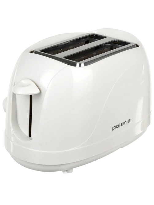 Тостер POLARIS PET 0702L, 750 Вт, 2 тоста, 6 режимов, механическое управление, пластик, белый, 03277