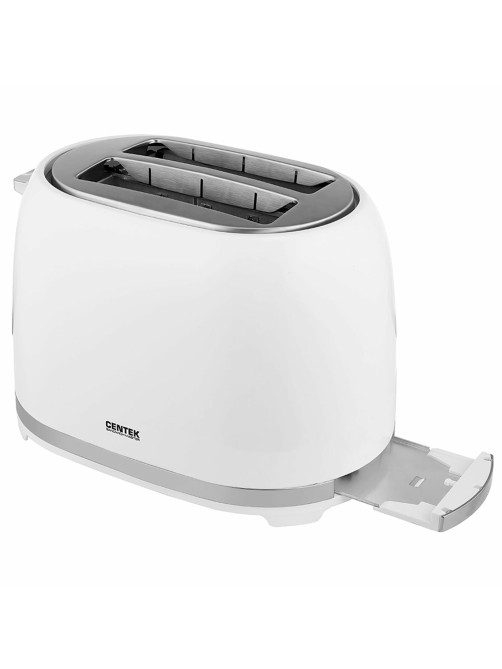 Тостер CENTEK CT-1432, 850 Вт, 2 тоста, 7 режимов, пластик, белый, CT-1432 WHITE