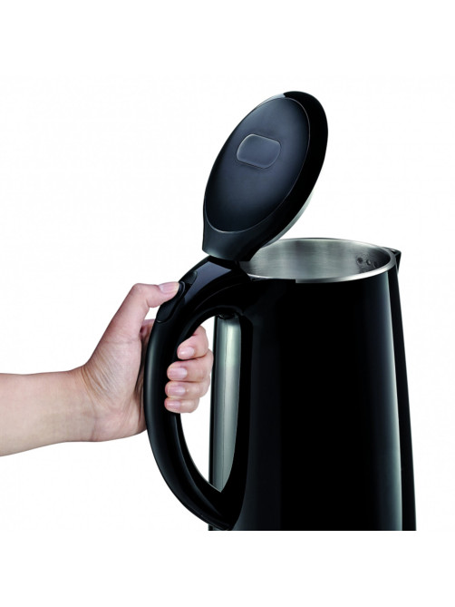 Чайник TEFAL KO260830, 1,7 л, 2150 Вт, закрытый нагревательный элемент, двойные стенки, пластик, черный, 7211002465