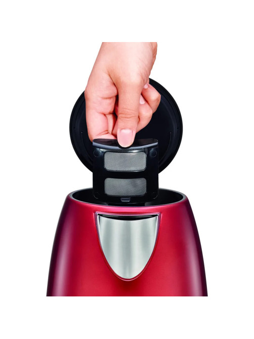 Чайник TEFAL KI270530, 1,7 л, 2400 Вт, закрытый нагревательный элемент, сталь, красный, 7211002431