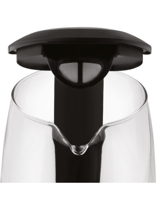 Чайник SCARLETT SC-EK27G19, 2,2 л, 2200 Вт, закрытый нагревательный элемент, стекло, черный