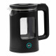 Чайник BQ (БИ-КЬЮ) KT2000G, 1,5 л, 1500 Вт, закрытый нагревательный элемент, стекло, черный, 86196739