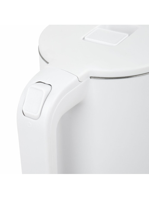 Чайник электрический с двойными стенками SONNEN KT-8718W, 1,7 л, 2200 Вт, белый, 454685