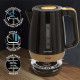 Чайник SONNEN KT-1776, 1,7 л, 2200 Вт, закрытый нагревательный элемент, пластик, черный/горчичный, 453418