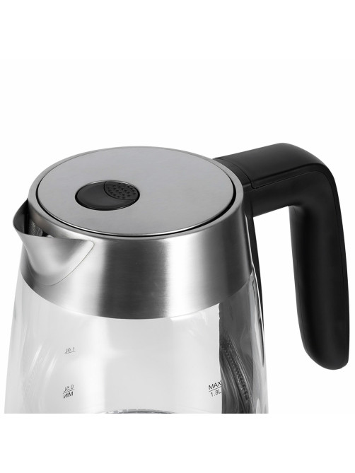 Чайник BQ (БИ-КЬЮ) KT1736G, 1,8 л, 2200 Вт, закрытый нагревательный элемент, ТЕРМОРЕГУЛЯТОР, стекло, 86190523