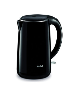 Чайник TEFAL KO260830, 1,7 л, 2150 Вт, закрытый нагревательный элемент, двойные стенки, пластик, черный, 7211002465