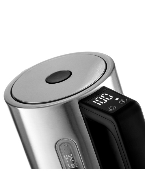 Чайник с терморегулятором BRAYER BR1060, 1,7 л, 2200 Вт, закрытый нагревательный элемент, сталь