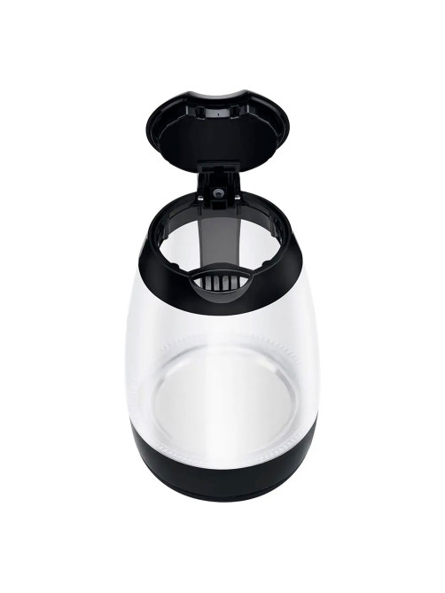 Чайник TEFAL KO450832, 1,7 л, 2400 Вт, закрытый нагревательный элемент, стекло, черный