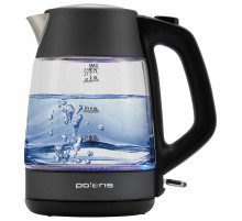 Чайник POLARIS PWK 1760CGL, 1,7 л, 1850-2150 Вт, закрытый нагревательный элемент, стекло, графитовый, 37418