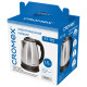 Чайник CROMEX (КРОМЕКС) KT-115, 1,5 л, 1500 Вт, закрытый нагревательный элемент, нержавеющая сталь, серебристый, 452925
