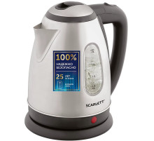 Чайник SCARLETT SC-EK21S88, 1,8 л, 2200 Вт, закрытый нагревательный элемент, стальной