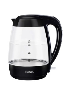 Чайник TEFAL KO450832, 1,7 л, 2400 Вт, закрытый нагревательный элемент, стекло, черный