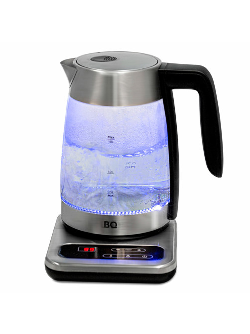 Чайник BQ (БИ-КЬЮ) KT1736G, 1,8 л, 2200 Вт, закрытый нагревательный элемент, ТЕРМОРЕГУЛЯТОР, стекло, 86190523