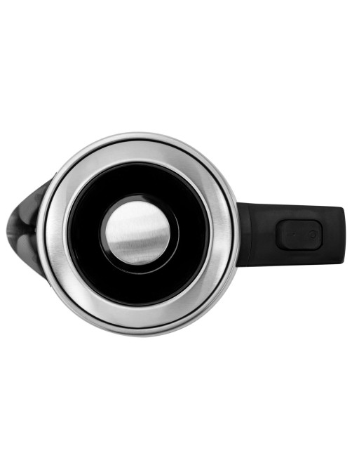 Чайник электрический SONNEN KT-1809, 1,8л, 2200 Вт, термостойкое стекло текстура ромб, внутренняя подсветка синяя, нержавеющая сталь, 455142