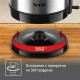 Чайник TEFAL KI150D30, 1,7 л, 2400 Вт, закрытый нагревательный элемент, сталь, серебристый, 7211001458