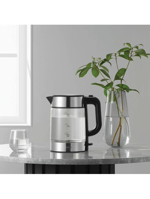 Чайник XIAOMI Electric Glass Kettle, 1,7 л, 2200 Вт, закрытый нагревательный элемент, стекло, черный, BHR7490RU